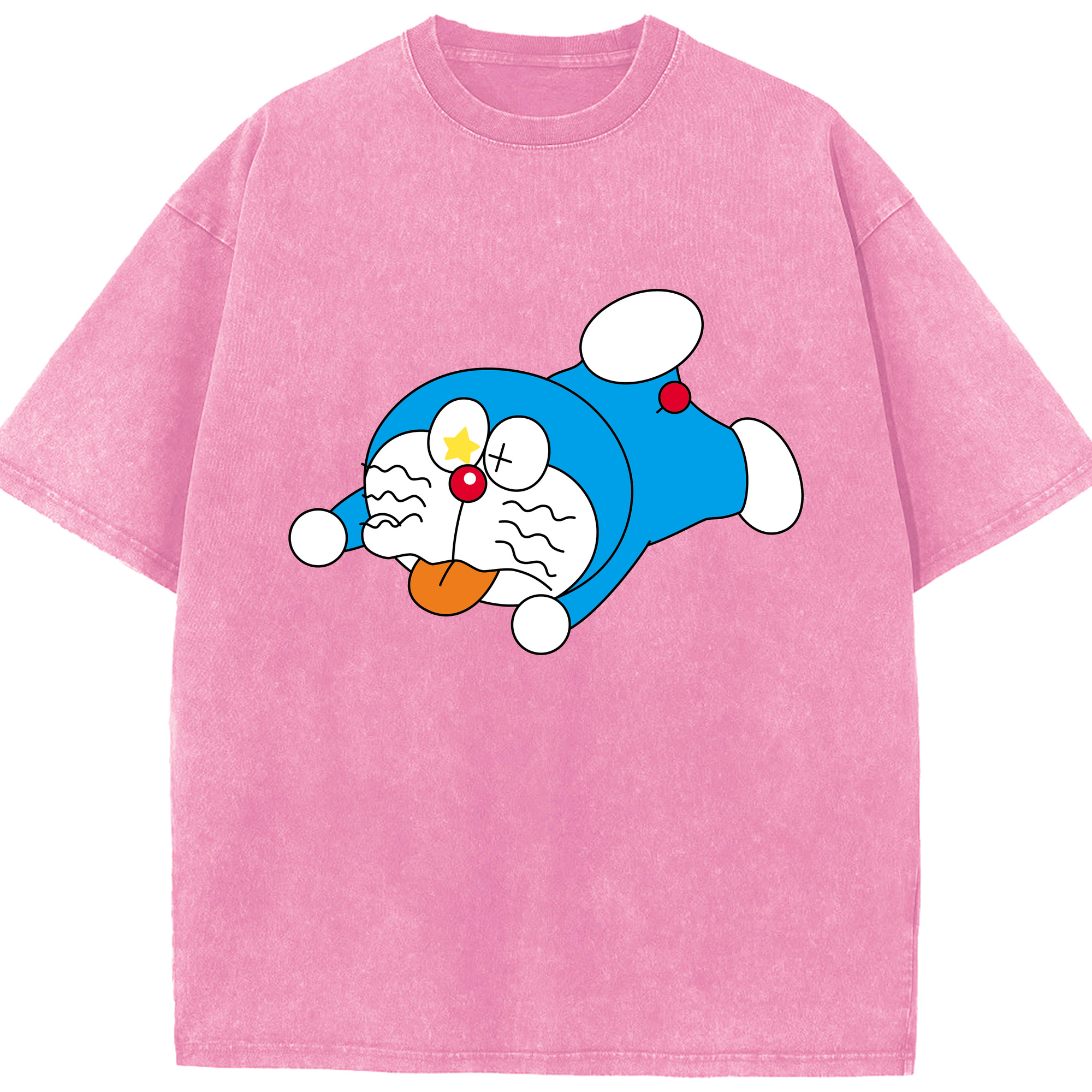 （画像用） ドラえもん Doraemon 綿100% ヴィンテージ風 半袖Tシャツ（フロントプリント）